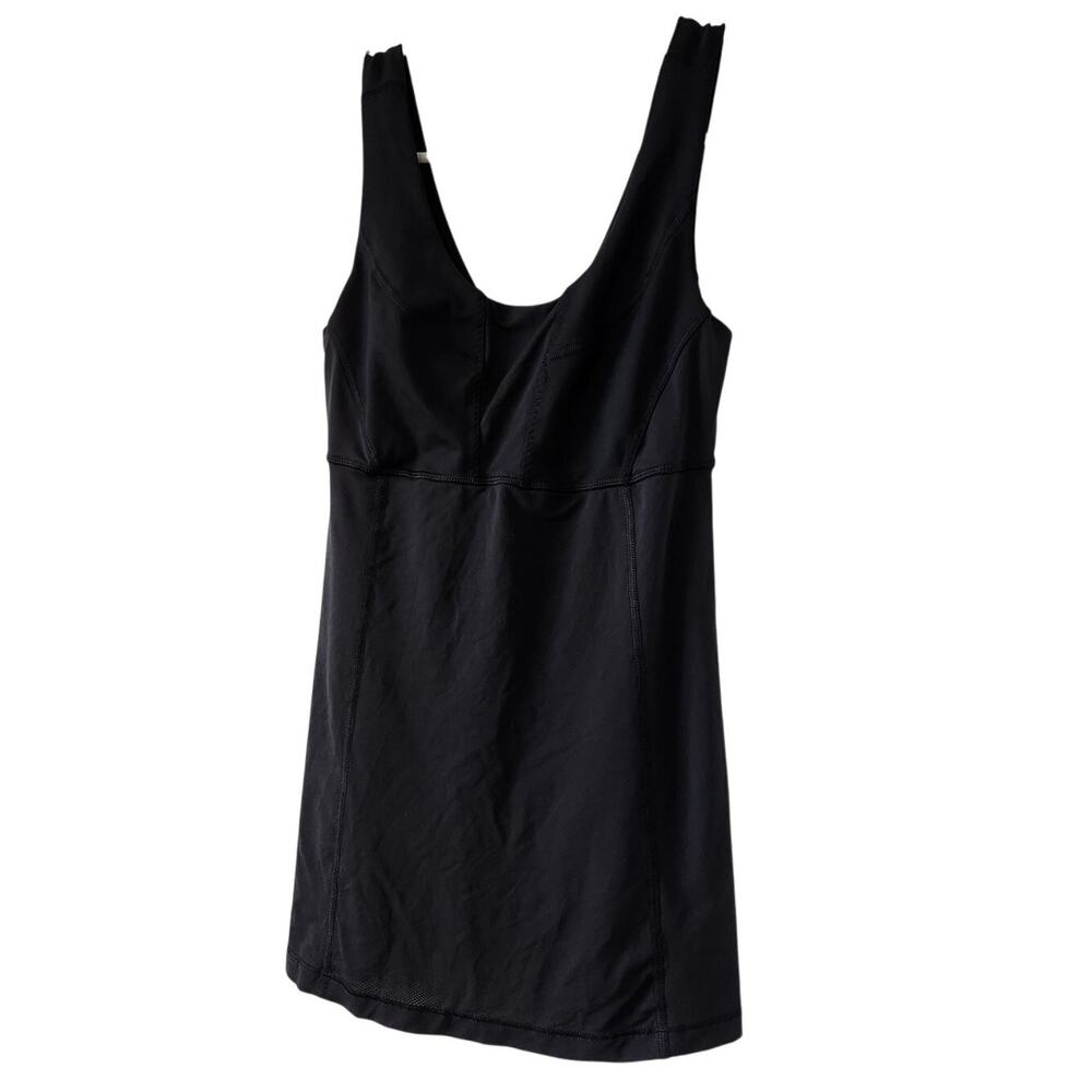 Lululemon Size 4 Black Tank Shirt Shapewear Compression Work out Athletic - Picture 2 of 7